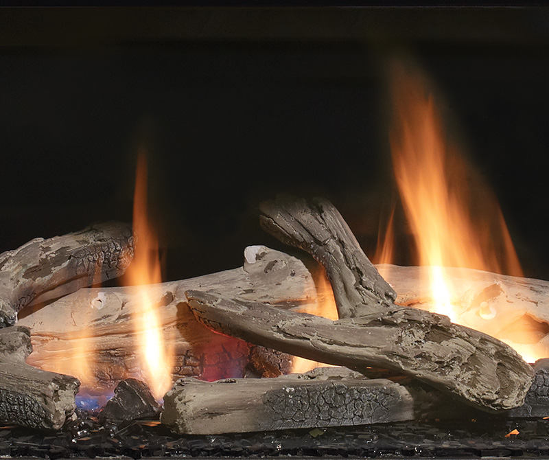 Driftwood Ceramic Log Set