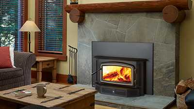 Medium traditionally styled wood insert. The i2450 uses a classic non-catalytic combustion system. 