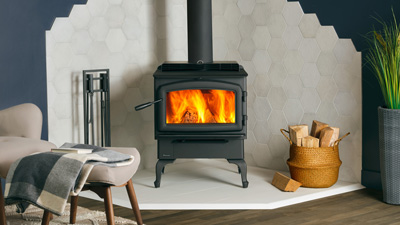 Upgrade or add high-efficiency heat with freestanding wood stoves